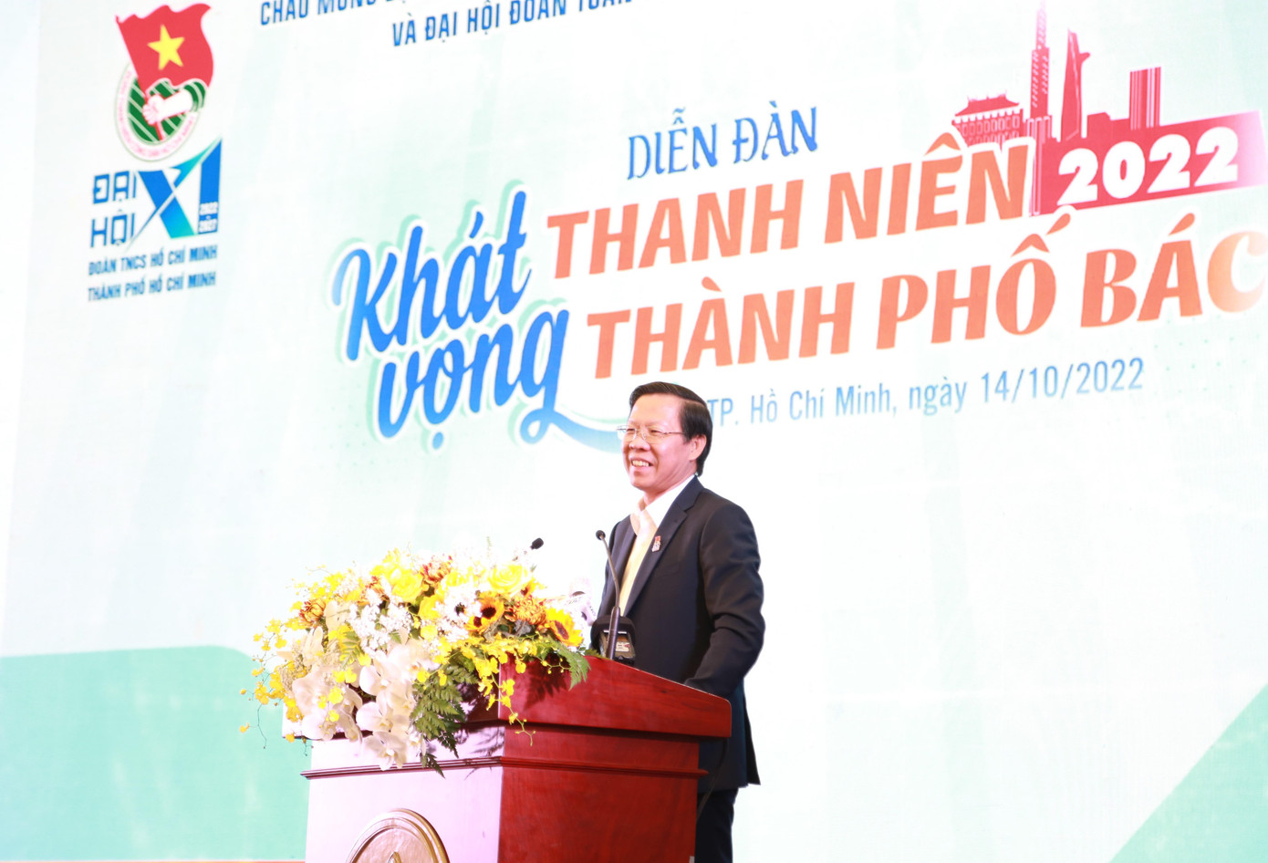 Chủ tịch UBND TPHCM Phan Văn Mãi chia sẻ với bạn trẻ trước thềm khai mạc Đại hội Đoàn.