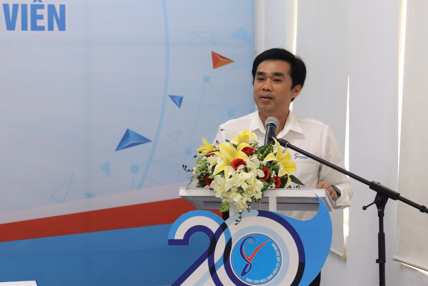 Anh Quách Hải Đạt, Giám đốc Nhà Văn hóa Sinh viên TPHCM cam kết sẽ nỗ lực phát triển Nhà Văn hóa Sinh viên TPHCM hơn nữa. Ảnh: Như Việt