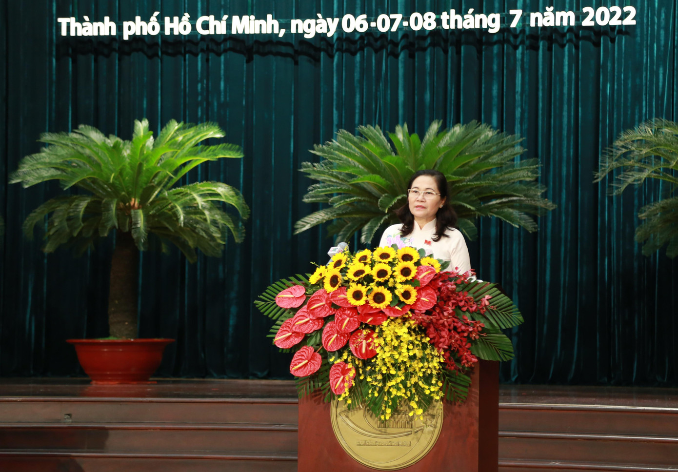 Chủ tịch HĐND TPHCM Nguyễn Thị Lệ phát biểu kết luận bế mạc kỳ họp.