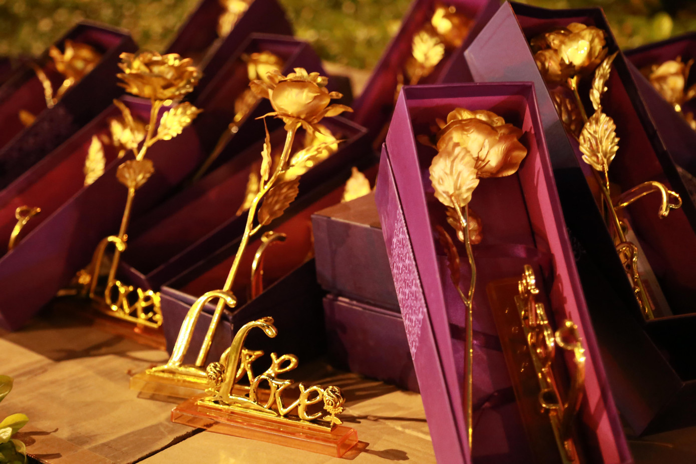 Cành hồng mạ vàng vốn là một trong những mặt hàng "truyền thống" nhiều năm qua, dẫu vậy đây vẫn là món quà được nhiều người dành tặng những người thân yêu.