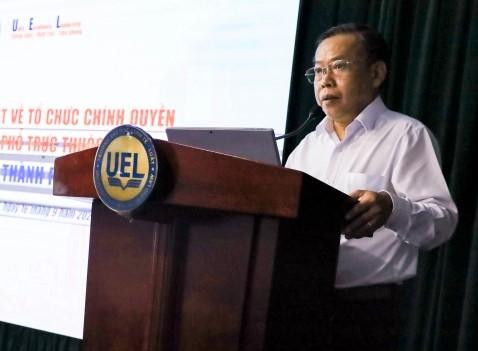 Ông Nguyễn Hữu Hiệp trao đổi tại hội thảo.