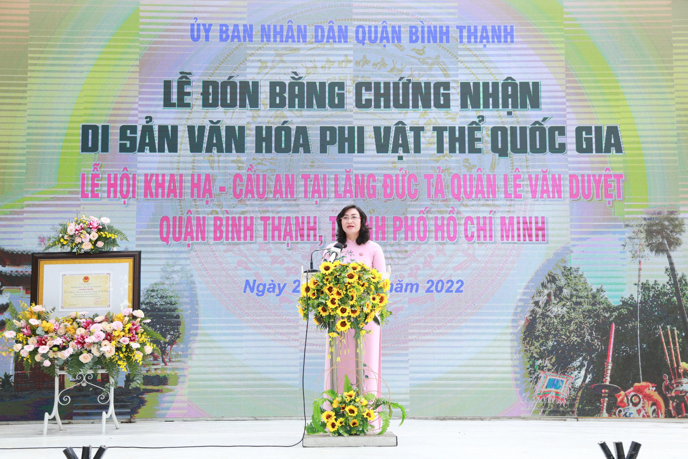 Phó Chủ tịch UBND TPHCM Phan Thị Thắng phát biểu tại buổi lễ. Ảnh: Ngô Tùng Phó Chủ tịch UBND TPHCM Phan Thị Thắng phát biểu tại buổi lễ. Ảnh: Ngô Tùng