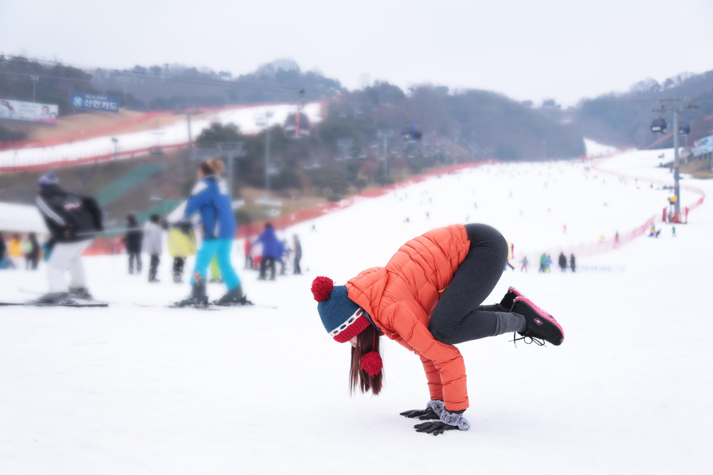Tại khu trượt tuyết thuộc tỉnh Gangwon (Hàn Quốc).