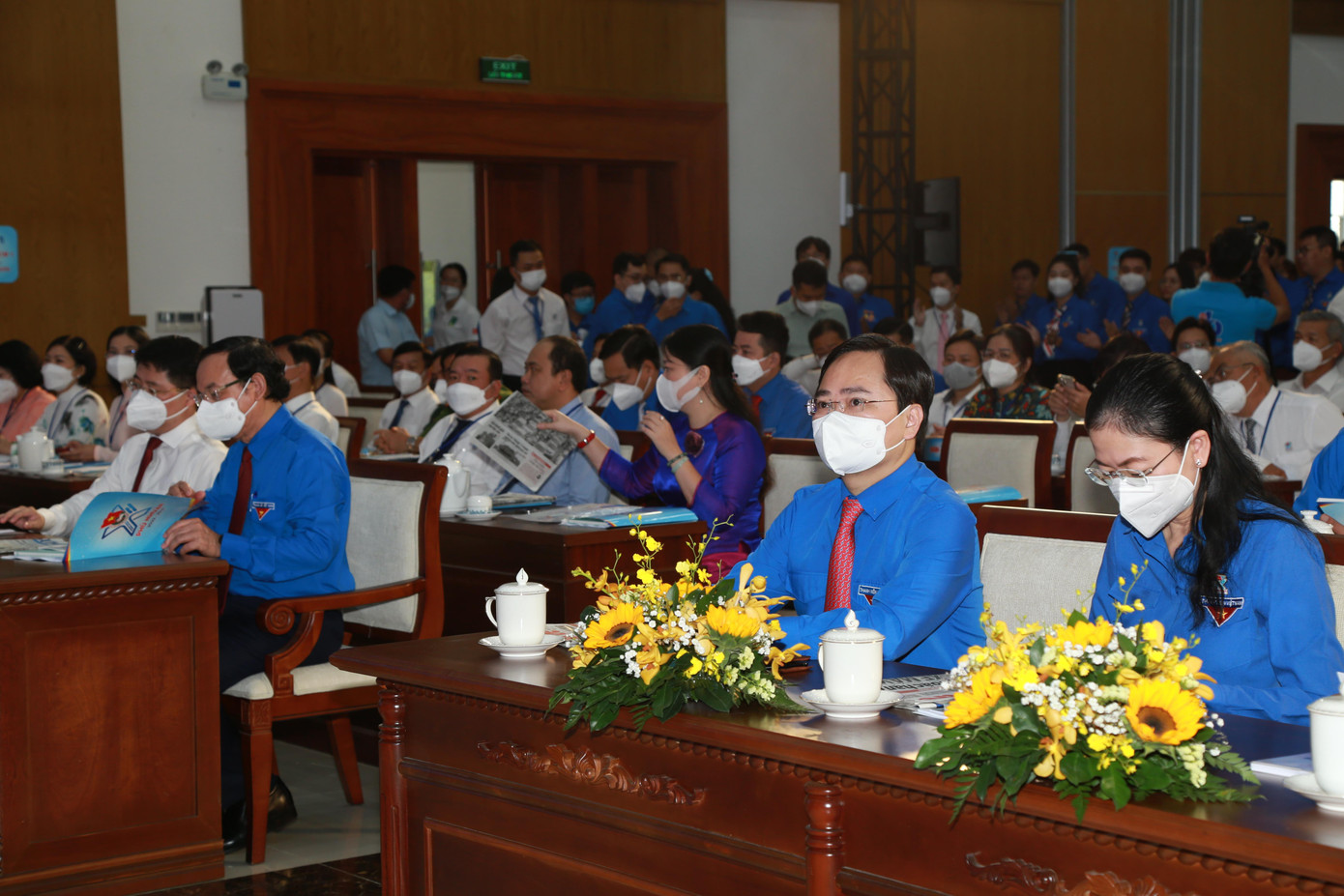 Lãnh đạo Trung ương Đoàn và TPHCM tham dự đại hội - Ảnh: Ngô Tùng