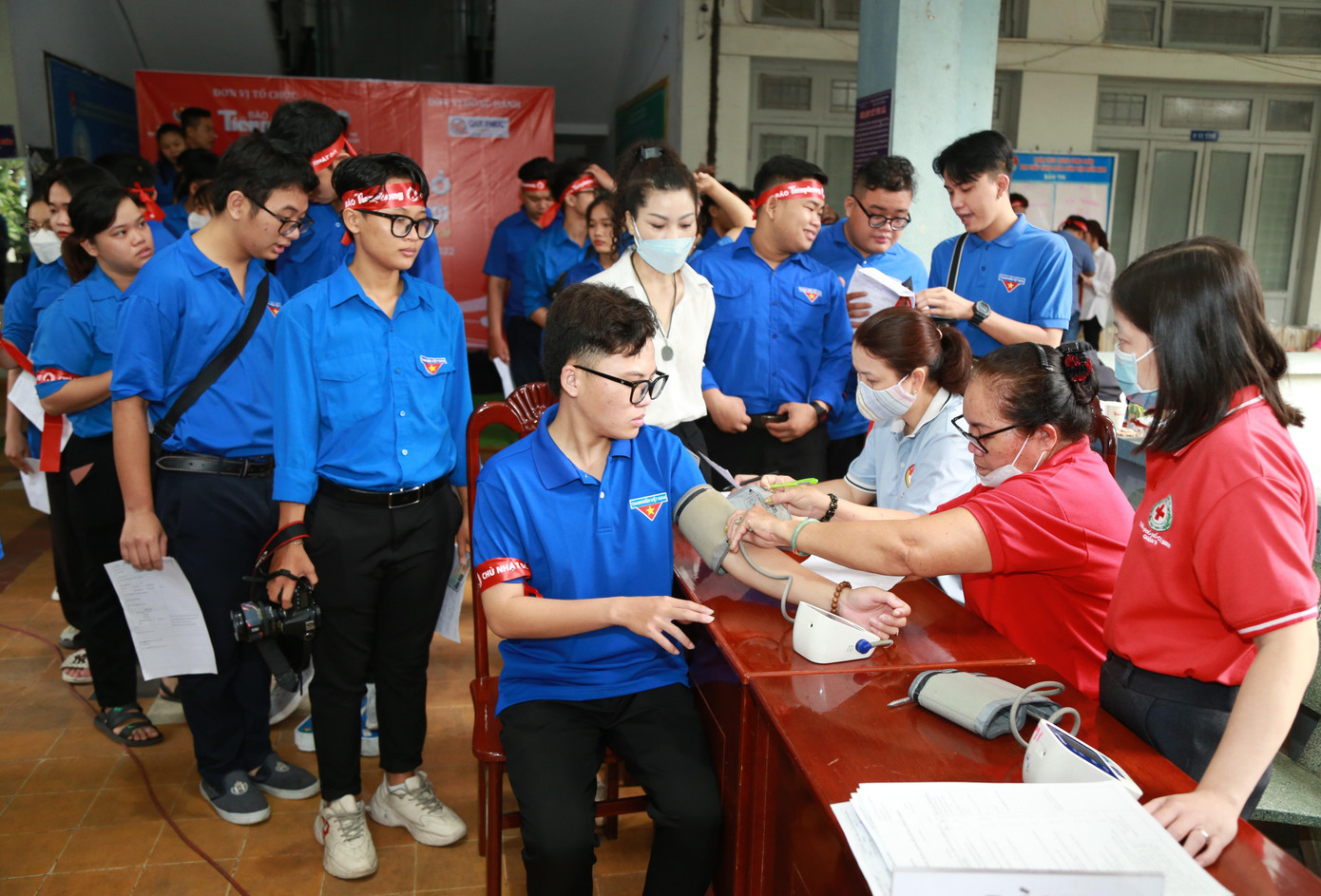 Ngày hội hiến máu Chủ nhật Đỏ thu hút nhiều bạn sinh viên Học viện Thanh thiếu niên Việt Nam - Phân viện miền Nam tham gia.