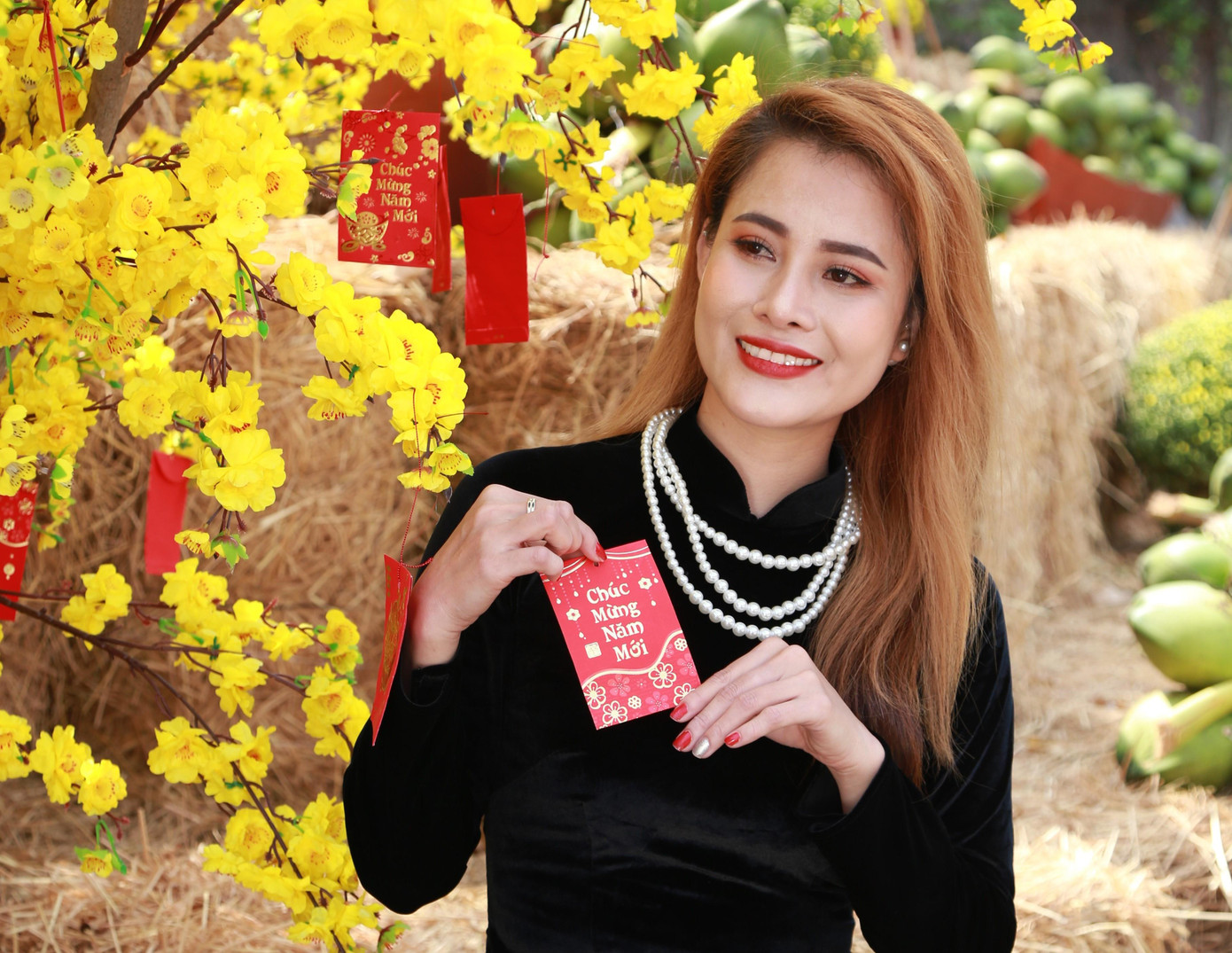 Bạn trẻ đến với không gian Tết cổ truyền, khoe sắc giữa 'rừng' mai vàng rực rỡ ảnh 12 Bạn trẻ đến với không gian Tết cổ truyền, khoe sắc giữa 'rừng' mai vàng rực rỡ ảnh 12