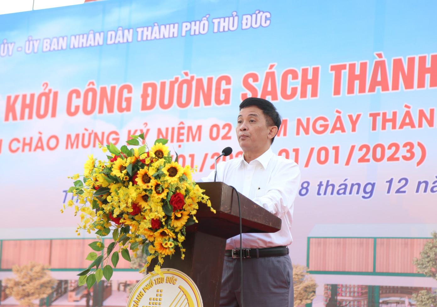 Ông Nguyễn Kỳ Phùng phát biểu tại buổi lễ. Ông Nguyễn Kỳ Phùng phát biểu tại buổi lễ.