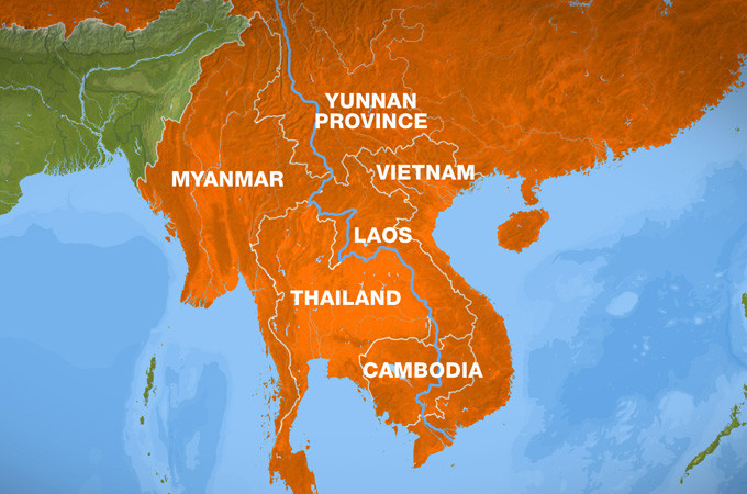 Khu vực Tam giác vàng (Myanmar- Thái Lan- Lào) nổi tiếng với việc sản xuất, buôn bán ma túy. Ảnh: Aljazeera.net