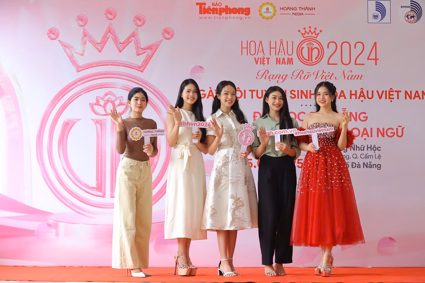 Hoa hậu Thanh Thủy và dàn thí sinh tiềm năng tại Ngày hội tuyển sinh Hoa hậu Việt Nam 2024 số 3.