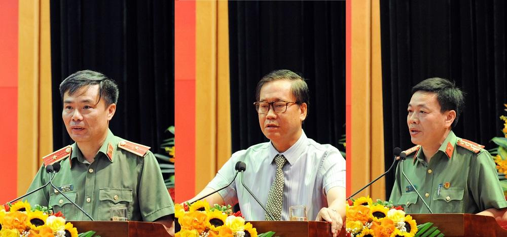 Các đại biểu phát biểu tại hội nghị.