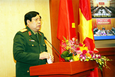 Đại tướng Phùng Quang Thanh phát biểu khai mạc hội nghị