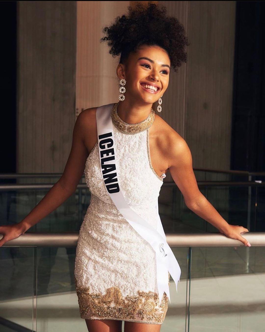 Người đẹp đang nắm giữ danh hiệu Miss Grand Slam 2019 là Birta Abiba Þórhallsdóttir (Ice Land) - top 10 Hoa hậu Hoàn vũ 2019.