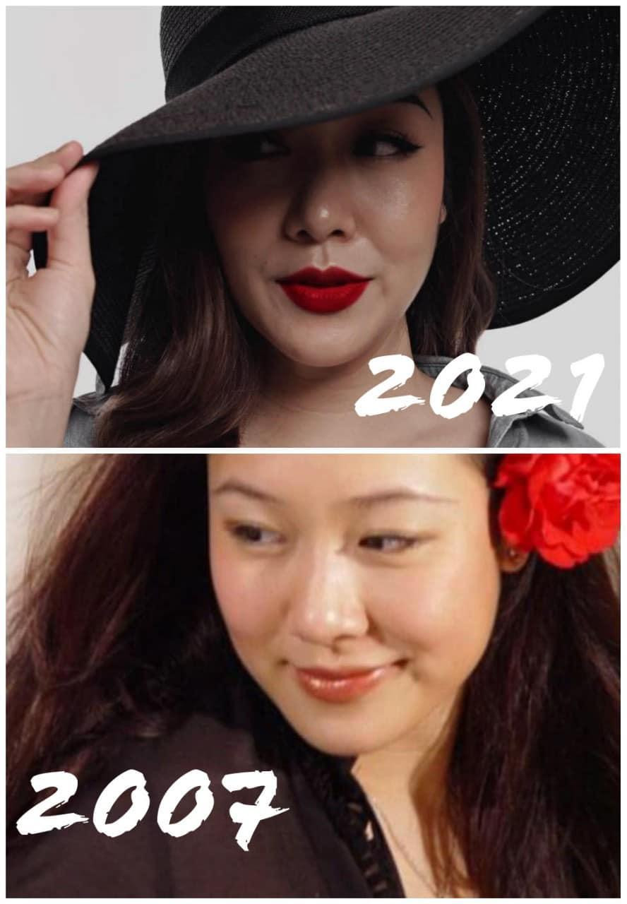 Hoa hậu Ngô Phương Lan đăng ảnh theo trào lưu ngày ấy- bây giờ đang hot trên mạng xã hội.