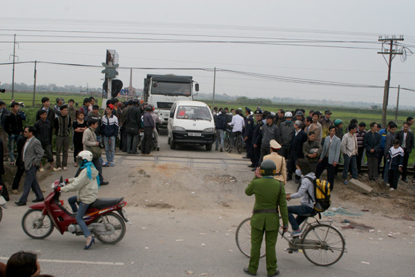 Địa điểm xảy ra vụ tai nạn nhìn từ trên cao