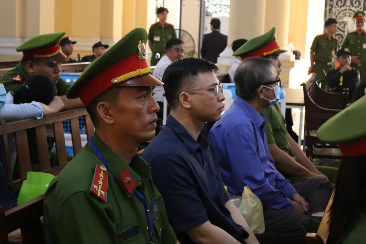 Bị cáo tại phiên tòa sáng nay. Ảnh: Tân Châu