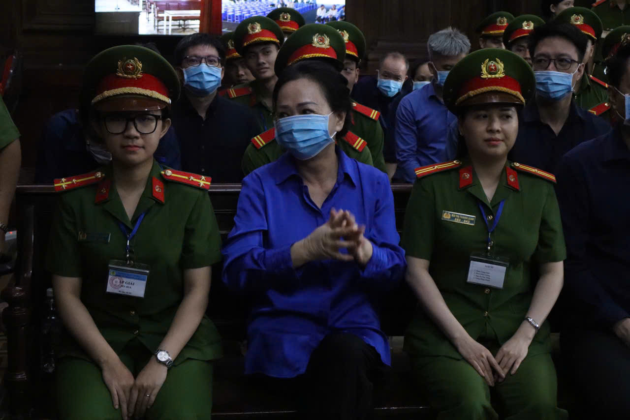 Bà Trương Mỹ Lan tại phiên tòa hôm nay. Ảnh: Tân Châu.