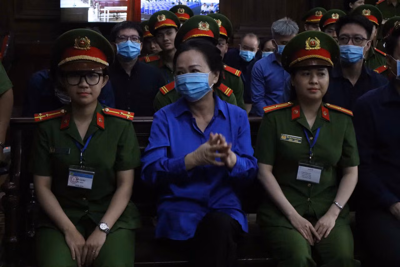 Bà Trương Mỹ Lan tại phiên tòa hôm nay. Ảnh: Tân Châu.