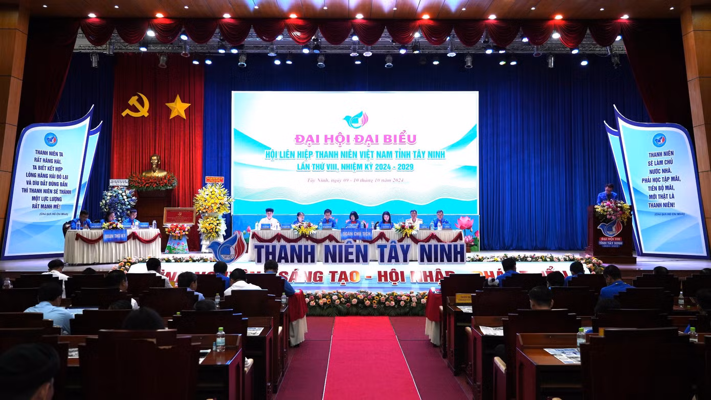 Đại hội Hội LHTN Việt Nam tỉnh Tây Ninh ngày 10/10. Ảnh: Minh Phú