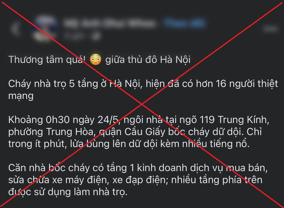 Thông tin đăng tải lên mạng xã hội.