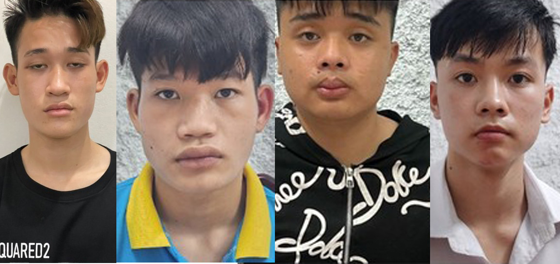 Nhóm đối tượng bị bắt giữ.