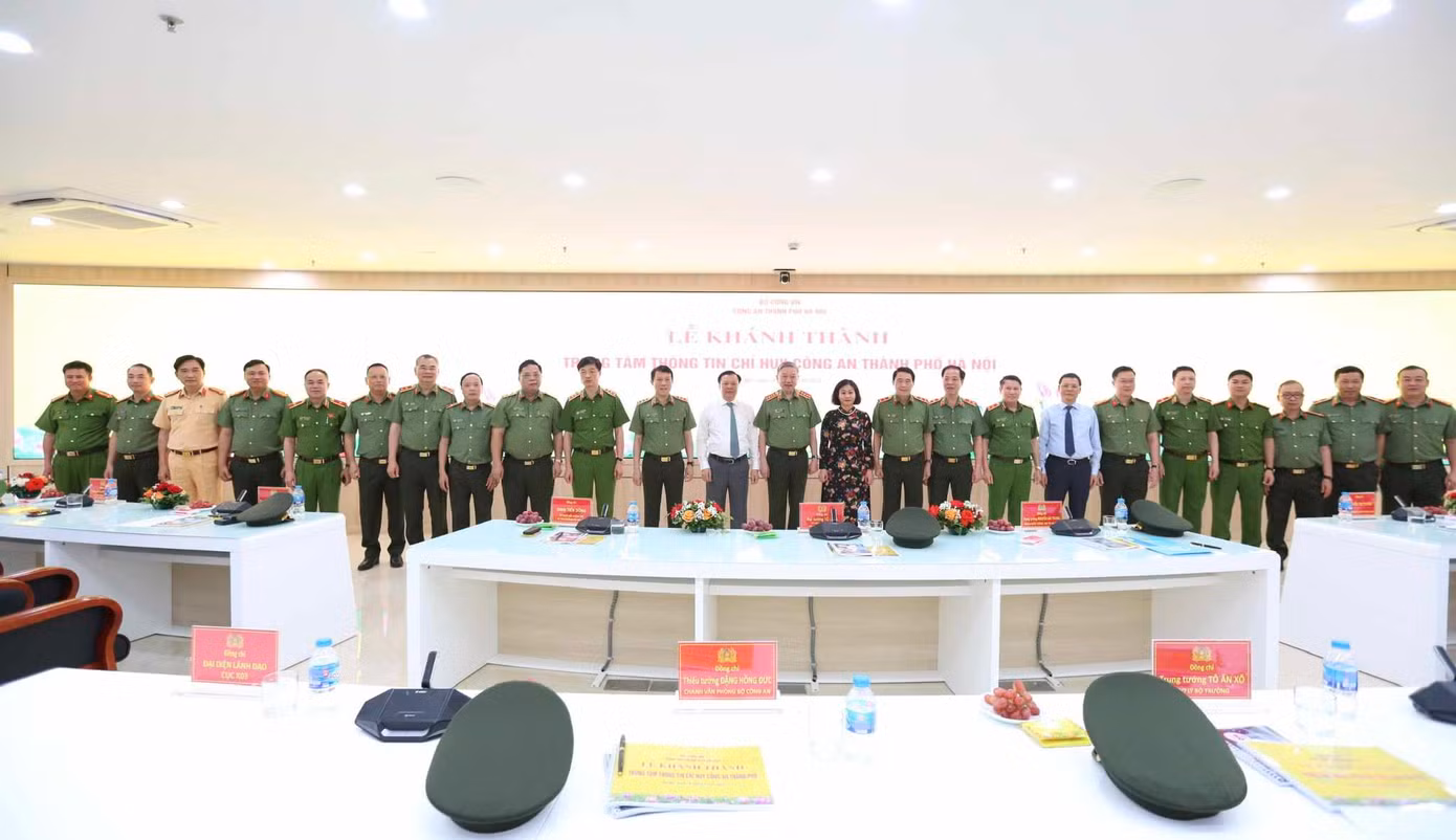 Trung tâm thông tin chỉ huy Công an TP Hà Nội.