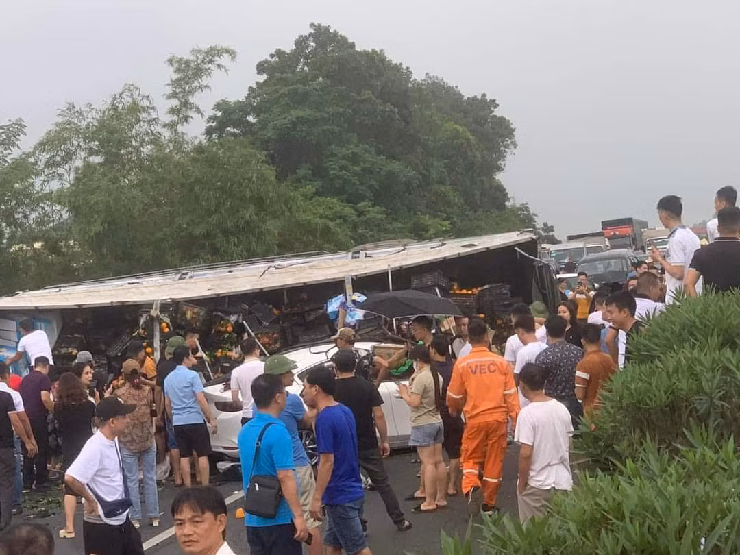Hiện trường vụ tai nạn.