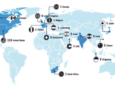 Số lượng và vị trí nạn nhân của Đơn vị 61398. Nguồn: Mandiant. Số lượng và vị trí nạn nhân của Đơn vị 61398. Nguồn: Mandiant