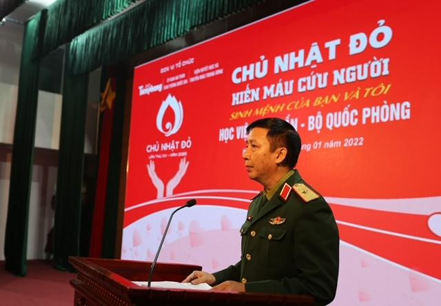 Thiếu tướng Lê Thành Long, Phó Chính ủy Học viện Hậu cần phát biểu khai mạc. - Ảnh: Bùi Dinh Thiếu tướng Lê Thành Long, Phó Chính ủy Học viện Hậu cần phát biểu khai mạc. - Ảnh: Bùi Dinh