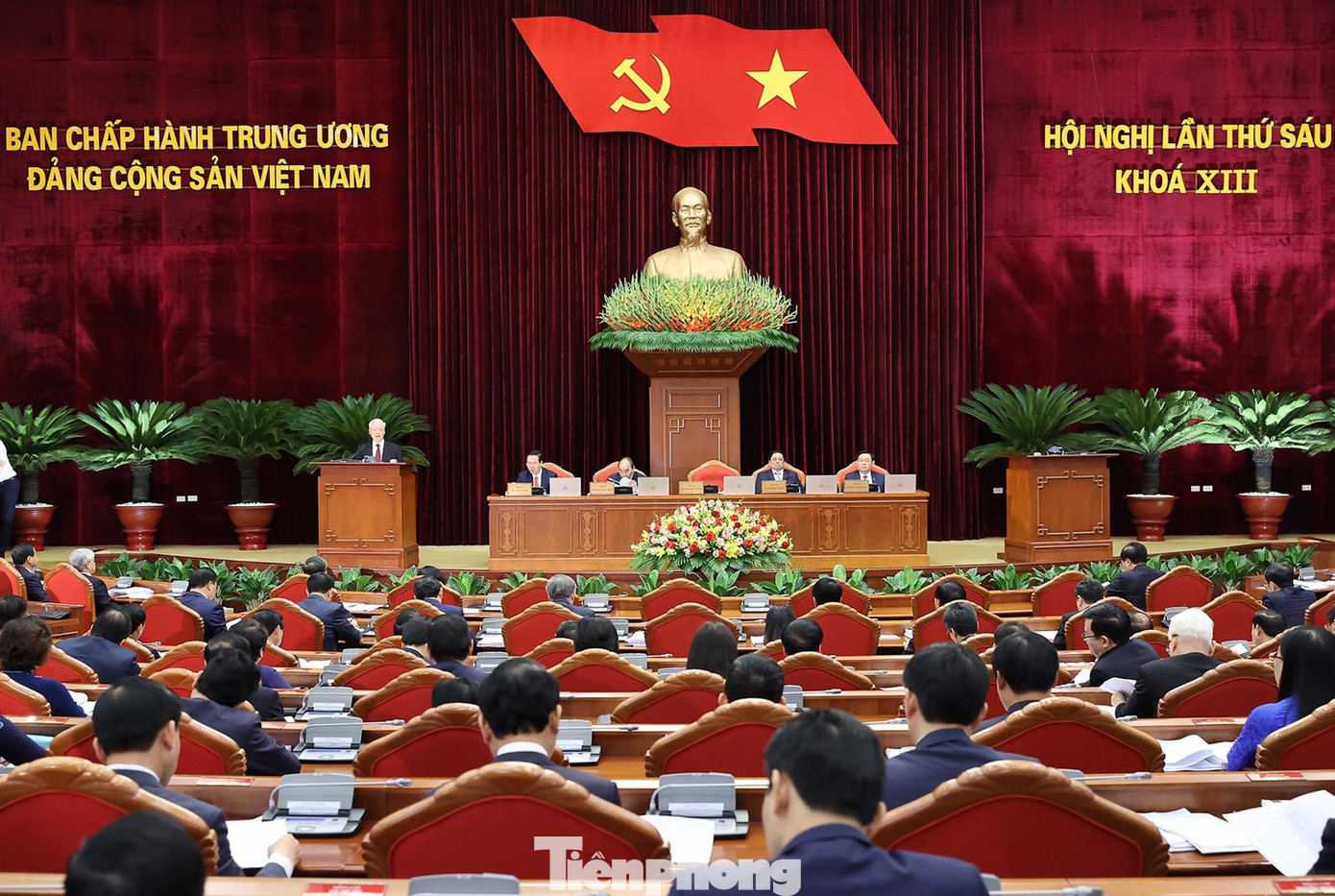 Tổng Bí thư Nguyễn Phú Trọng phát biểu khai mạc hội nghị. (Ảnh: Minh Châu)