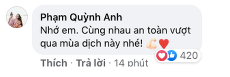 Nữ ca sĩ chia sẻ: &quot;Nhớ em. Cùng nhau an toàn vượt qua mùa dịch này nhé&quot;.
