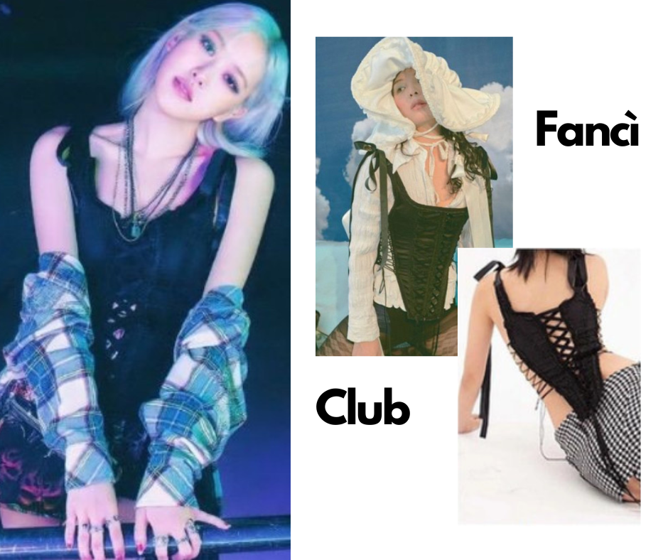 Jennie và Rosé cũng từng diện trang phục của Fancì Club trong MV Lovesick Girl.