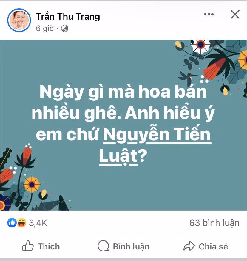 "Hoa hậu làng hài" Thu Trang trực tiếp nhắc một nửa của mìnhđể đòi quà.