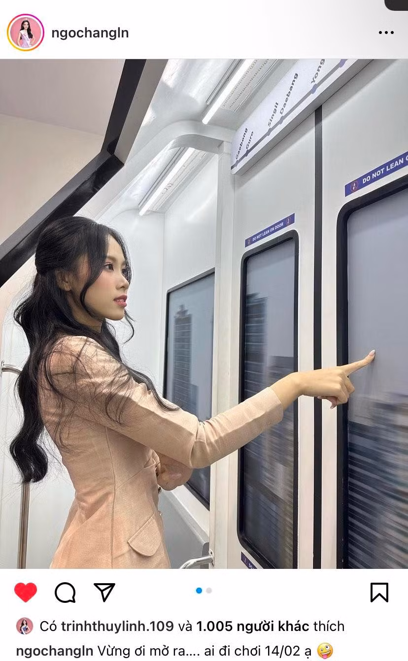 Khác với đàn chị, Á hậu Ngọc Hằng không bi quan vì độc thân mà đăng ảnh tìm người đi chơi cùng trong dịp lễ Tình nhân năm nay.