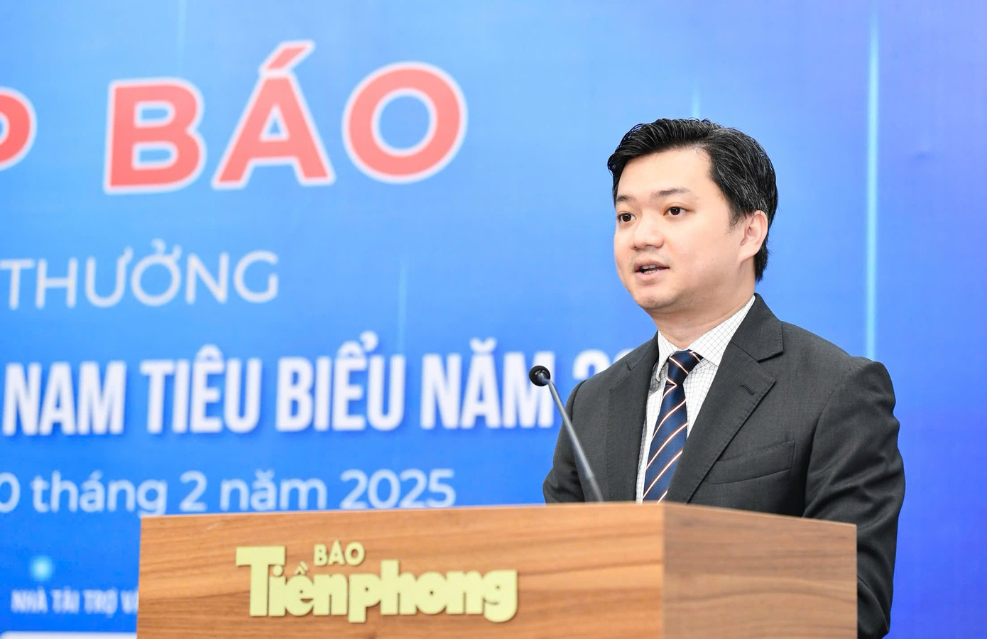 Anh Nguyễn Minh Triết phát biểu tại buổi họp báo. Ảnh: Trọng Tài Anh Nguyễn Minh Triết phát biểu tại buổi họp báo. Ảnh: Trọng Tài