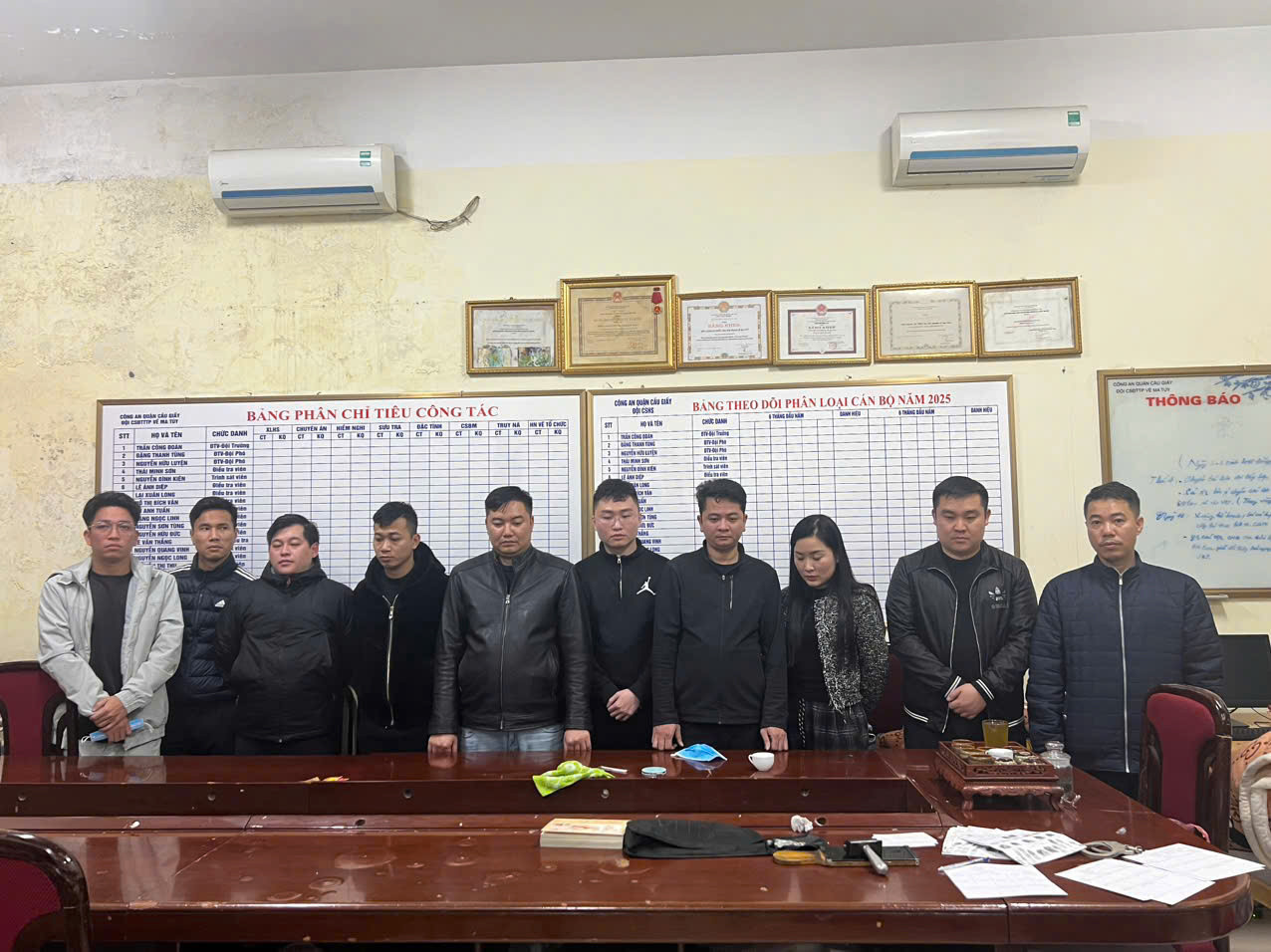 Các đối tượng trong đường dây lừa đảo.