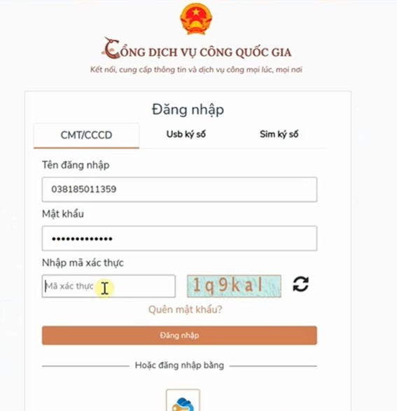 Các bước thực hiện đổi trực tuyến.