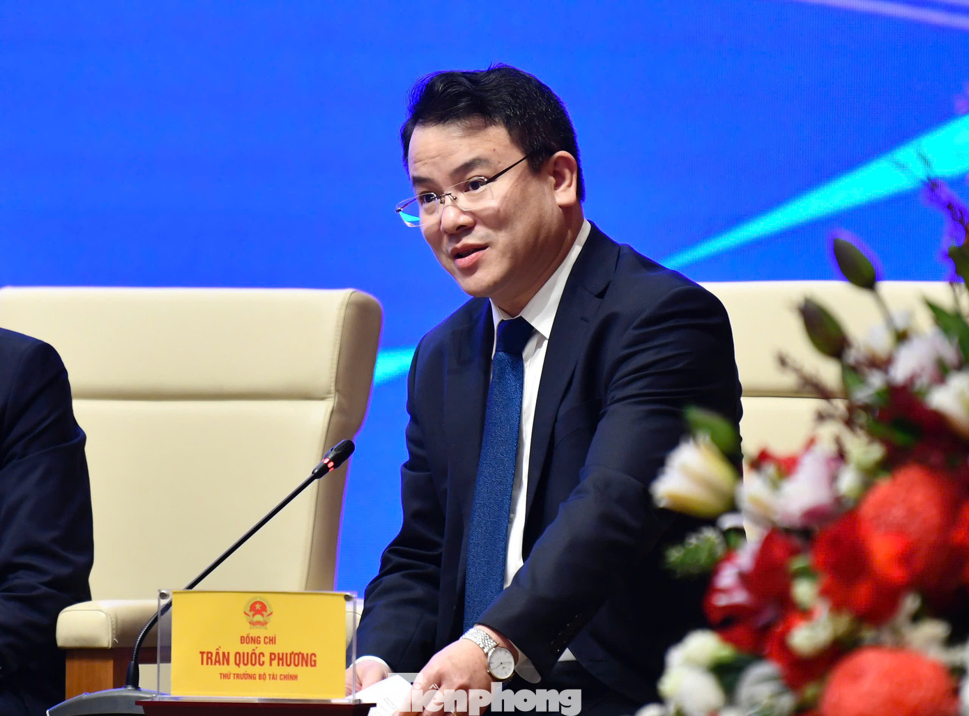 Thứ trưởng Bộ Tài chính Trần Quốc Phương chia sẻ tại chương trình.