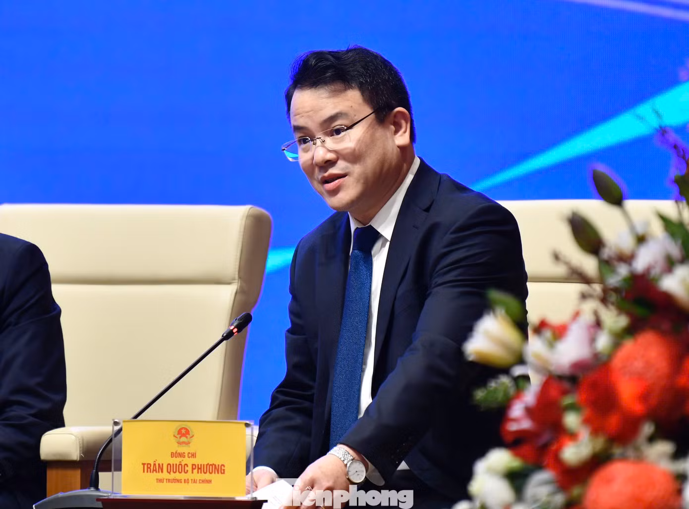 Thứ trưởng Bộ Tài chính Trần Quốc Phương chia sẻ tại chương trình.