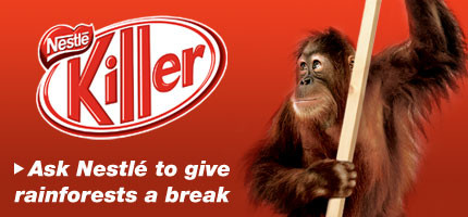 Những banner dạng này từng phủ kín trang Facebook chính thức của Nestle. Cuối cùng, Nestle cắt hợp đồng cung cấp dầu cọ của Sina Mars. Những banner dạng này từng phủ kín trang Facebook chính thức của Nestle. Cuối cùng, Nestle cắt hợp đồng cung cấp dầu cọ của Sina Mars