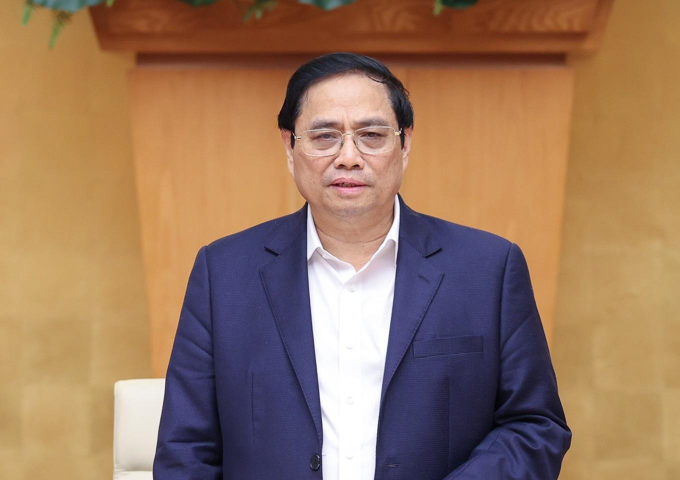 Thủ tướng Phạm Minh Chính phát biểu kết luận cuộc họp Chính phủ (ảnh Nhật Minh)