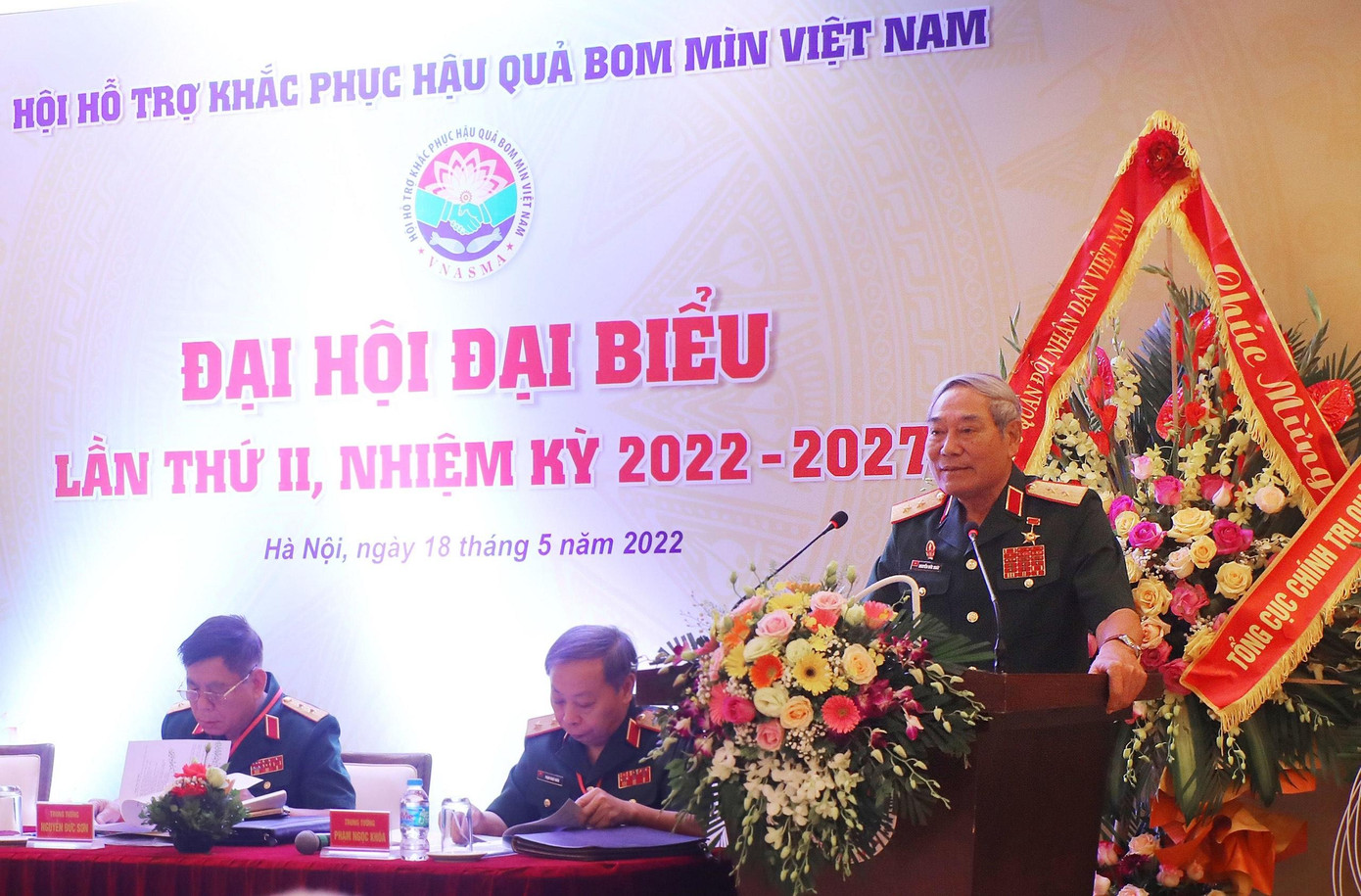 Trung tướng Nguyễn Đức Soát phát biểu khai mạc đại hội Trung tướng Nguyễn Đức Soát phát biểu khai mạc đại hội