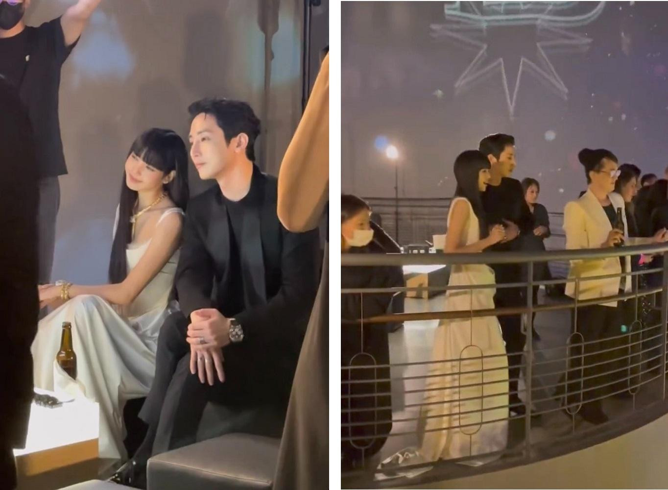 Lisa và Soo Hyuk có nhiều khoảnh khắc thân thiết tại sự kiện. Ảnh: Twitter.