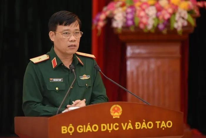 Thiếu tướng Trần Ngọc Thanh phát biểu tại buổi lễ. Ảnh: GDTĐ