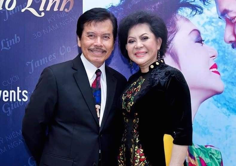 Vợ chồng danh ca Giao Linh (Ảnh: Ca sỹ Quế Nương cung cấp)