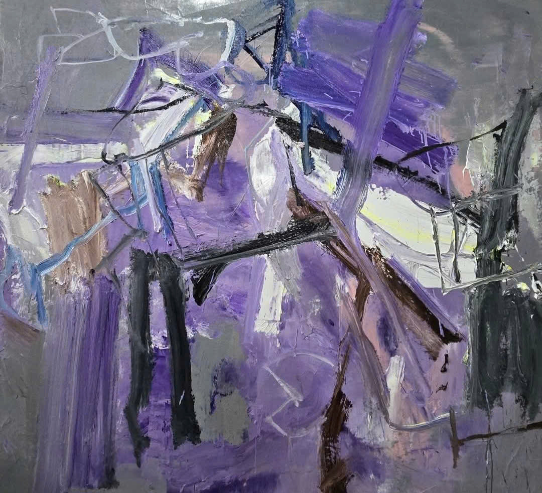 Tranh của hoạ sĩ Trần Hải Minh trong triển lãm "Động và Tĩnh"