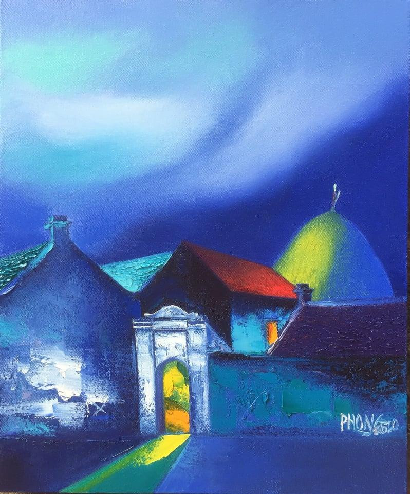 Tác phẩm “Nơi ấm”, sơn dầu, kích thước 50 cm x60 cm, của họa sỹ Đào Hải Phong, giá 58 triệu đồng, thuộc về tài khoản facebook Thuy Phung. Tác phẩm “Nơi ấm”, sơn dầu, kích thước 50 cm x60 cm, của họa sỹ Đào Hải Phong, giá 58 triệu đồng, thuộc về tài khoản facebook Thuy Phung.