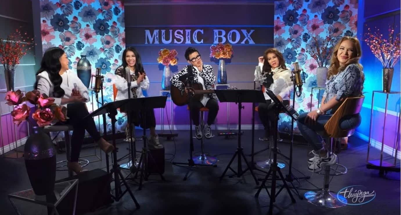 Như Quỳnh, nhóm "3 con Mèo", Thanh Hà (từ trái qua phải) (Ảnh: Chụp lại màn hình)