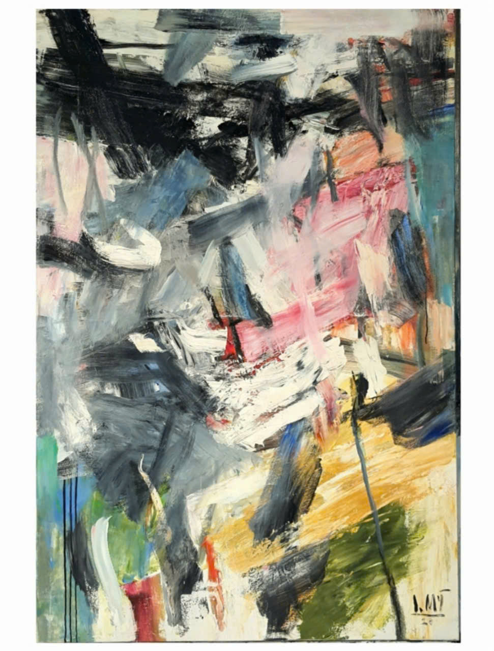 Tranh của hoạ sĩ Trần Lưu Mỹ trong triển lãm "Động và Tĩnh"