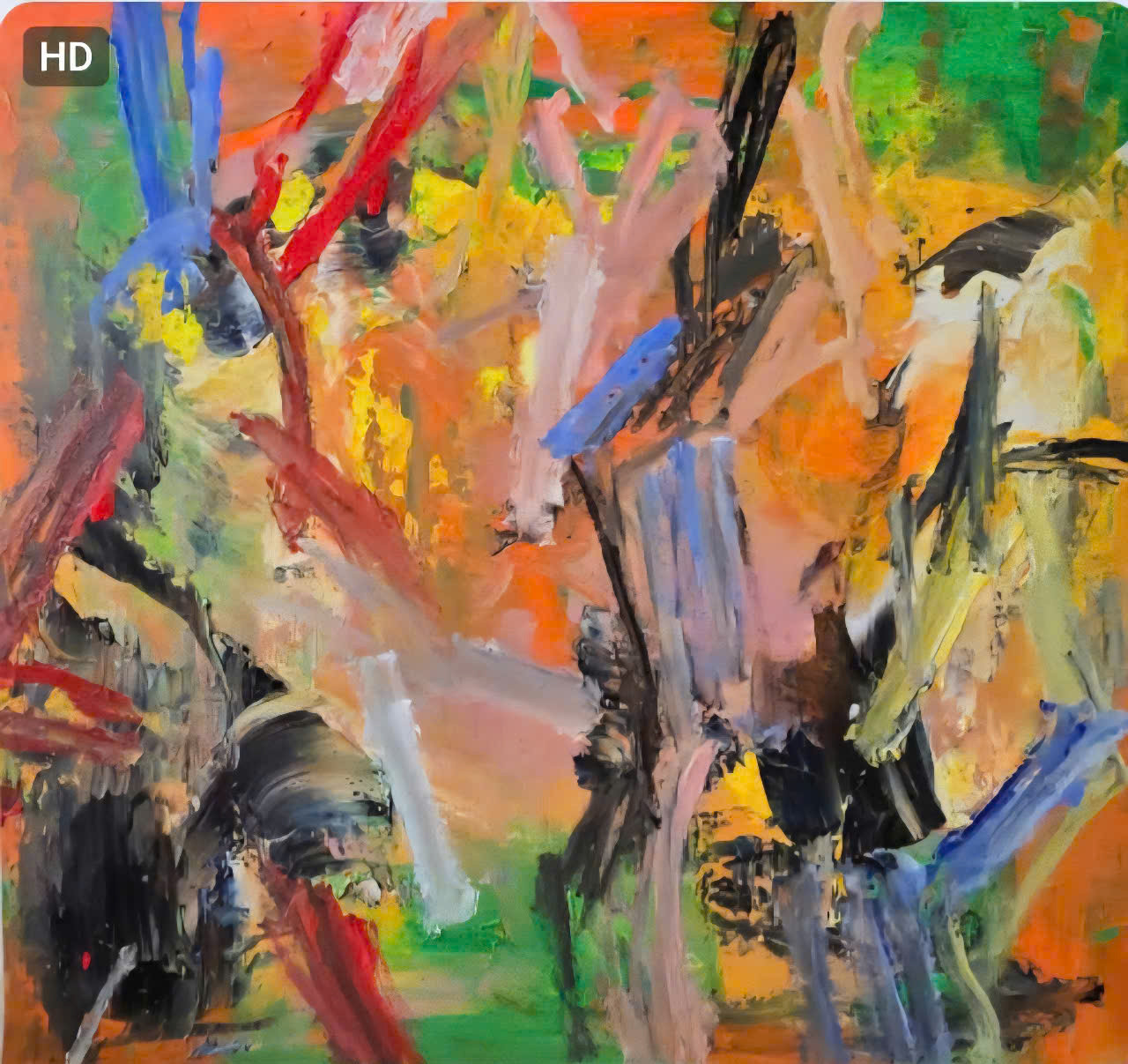 Tranh của hoạ sĩ Trần Hải Minh trong triển lãm "Động và Tĩnh"