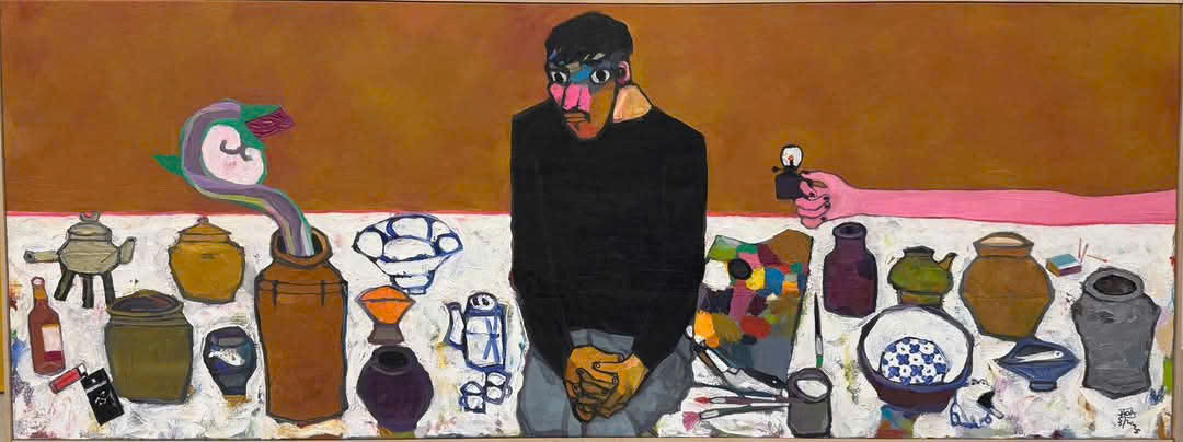 Tác phẩm mới sáng tác của hoạ sĩ Đặng Xuân Hòa.